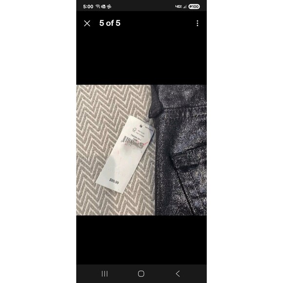 GAP DENIM Baby Boot Jeans - SHINY TEXTURED DENIM- Size 4/27R (New $99-Sold Out) - Picture 3 of 9